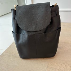 Cuyana black mini backpack